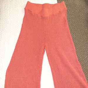 Free people knit pants salmon color xs